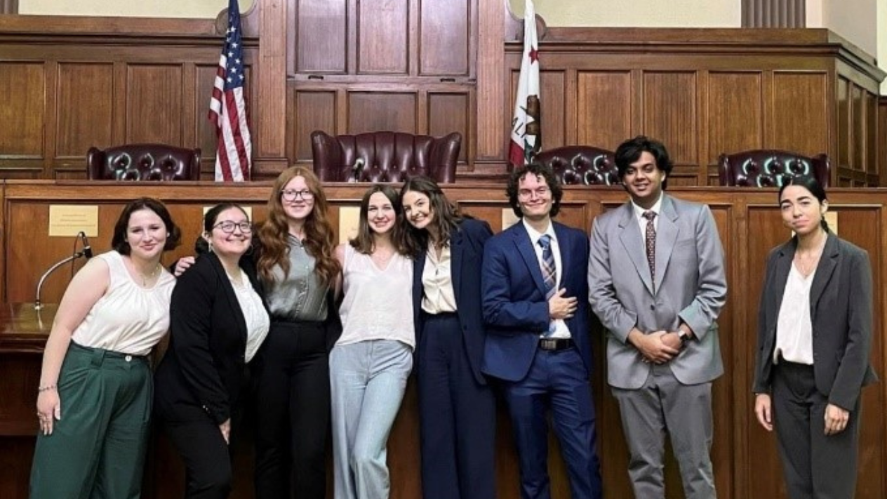 The UP mock trial group in the courtroom