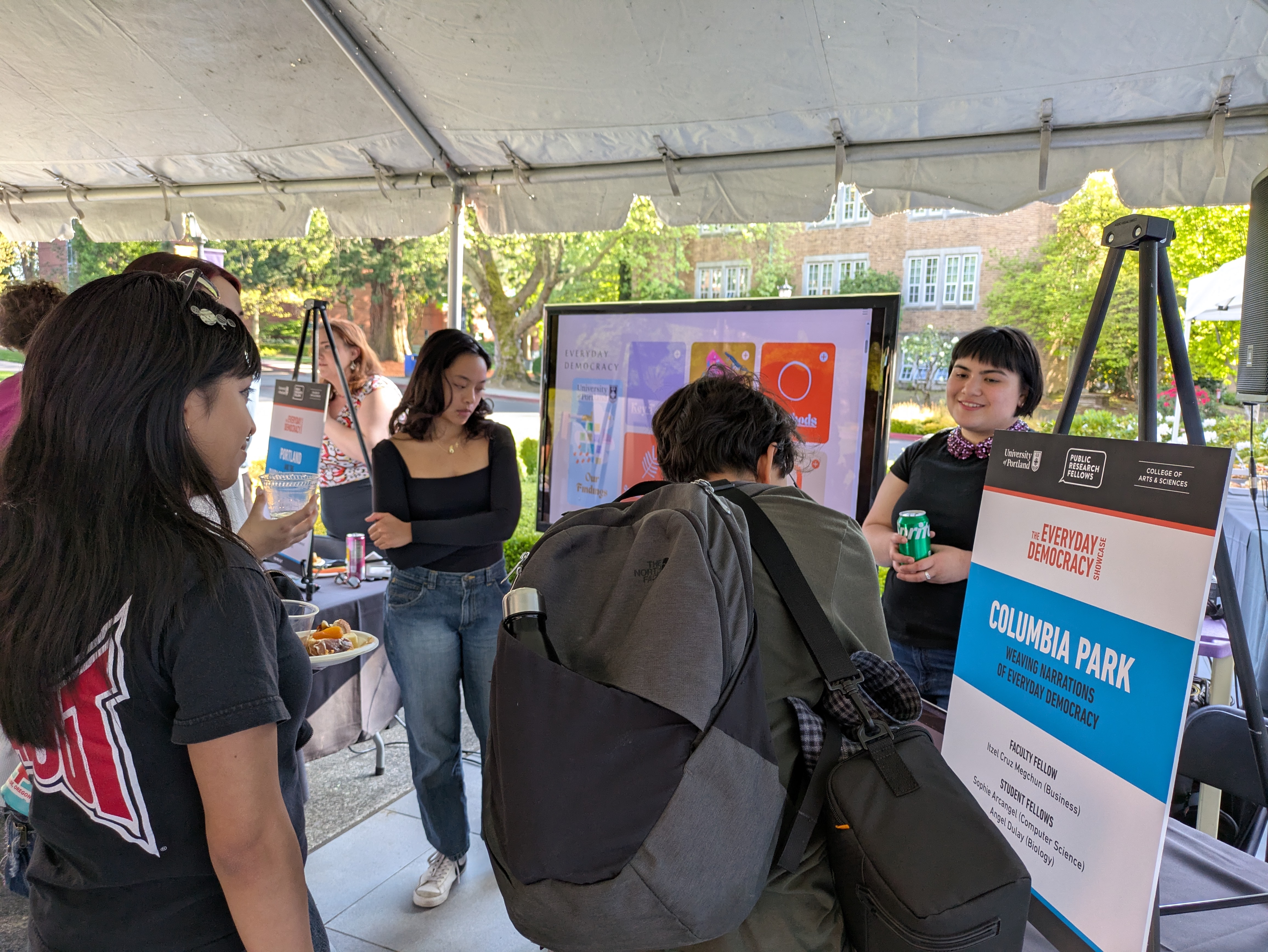 student fellows at exhibit.