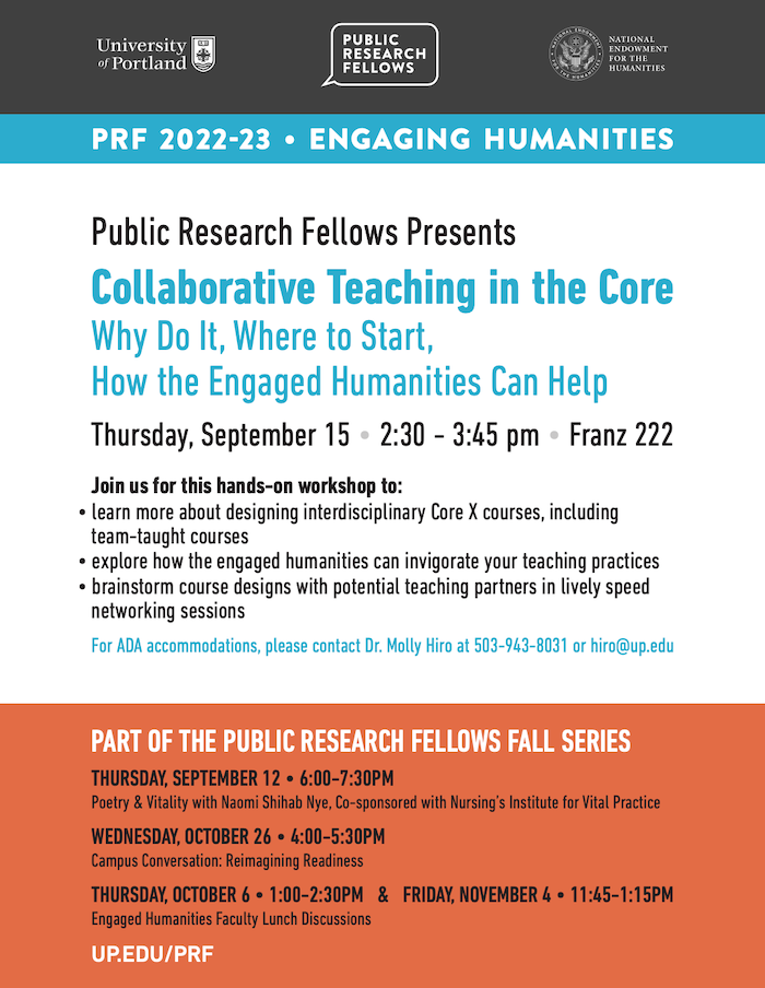 Collaborative Teaching in the Core Flyer.
