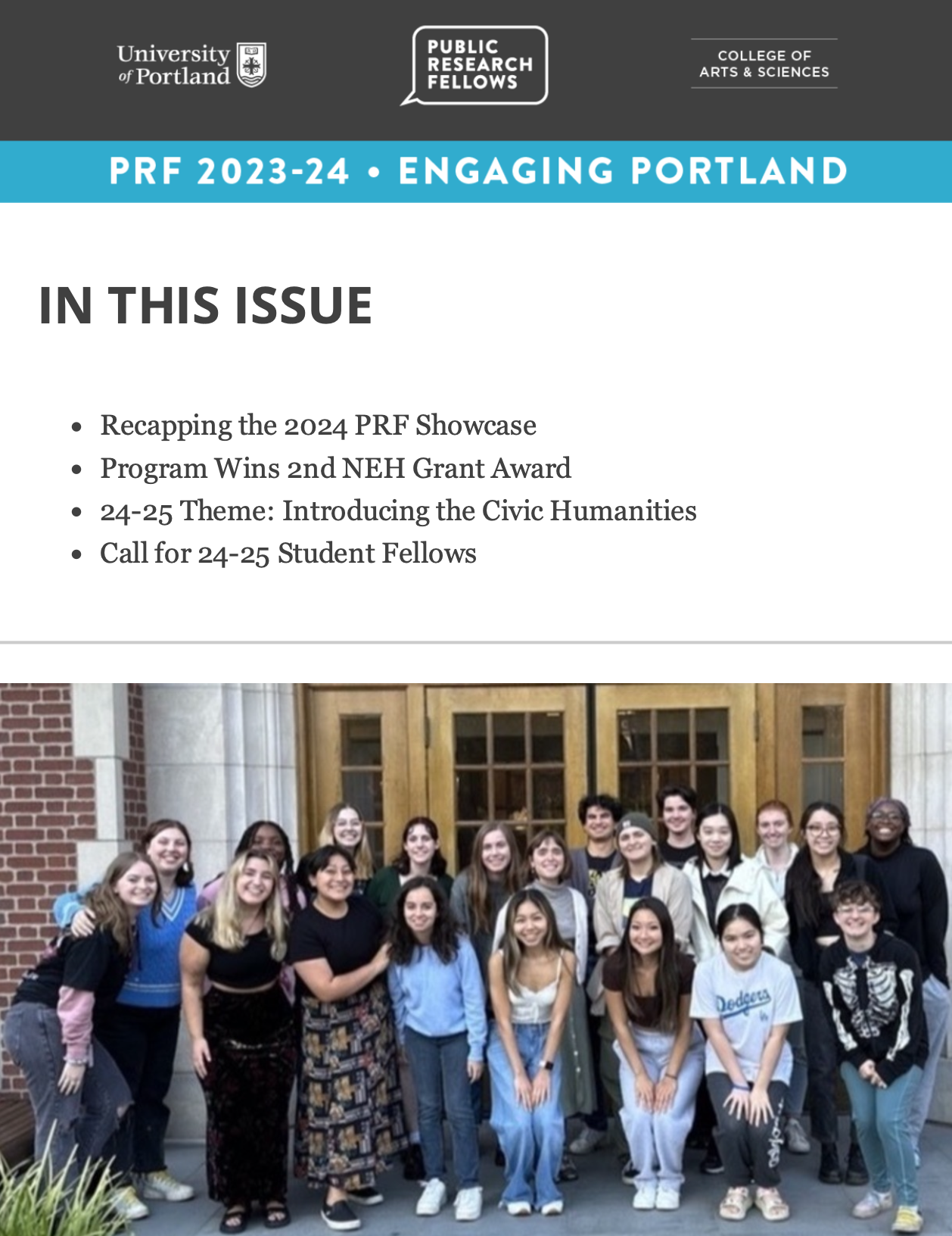 PRF July 2024 newsletter.