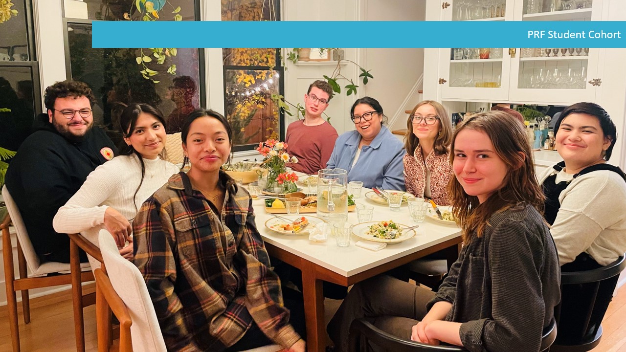 student cohort dinner.